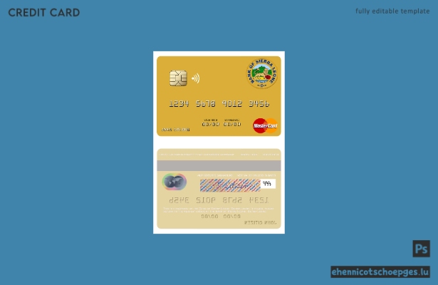 Sierra Leone Bank of Sierra Leone Mastercard Beispielvorschau